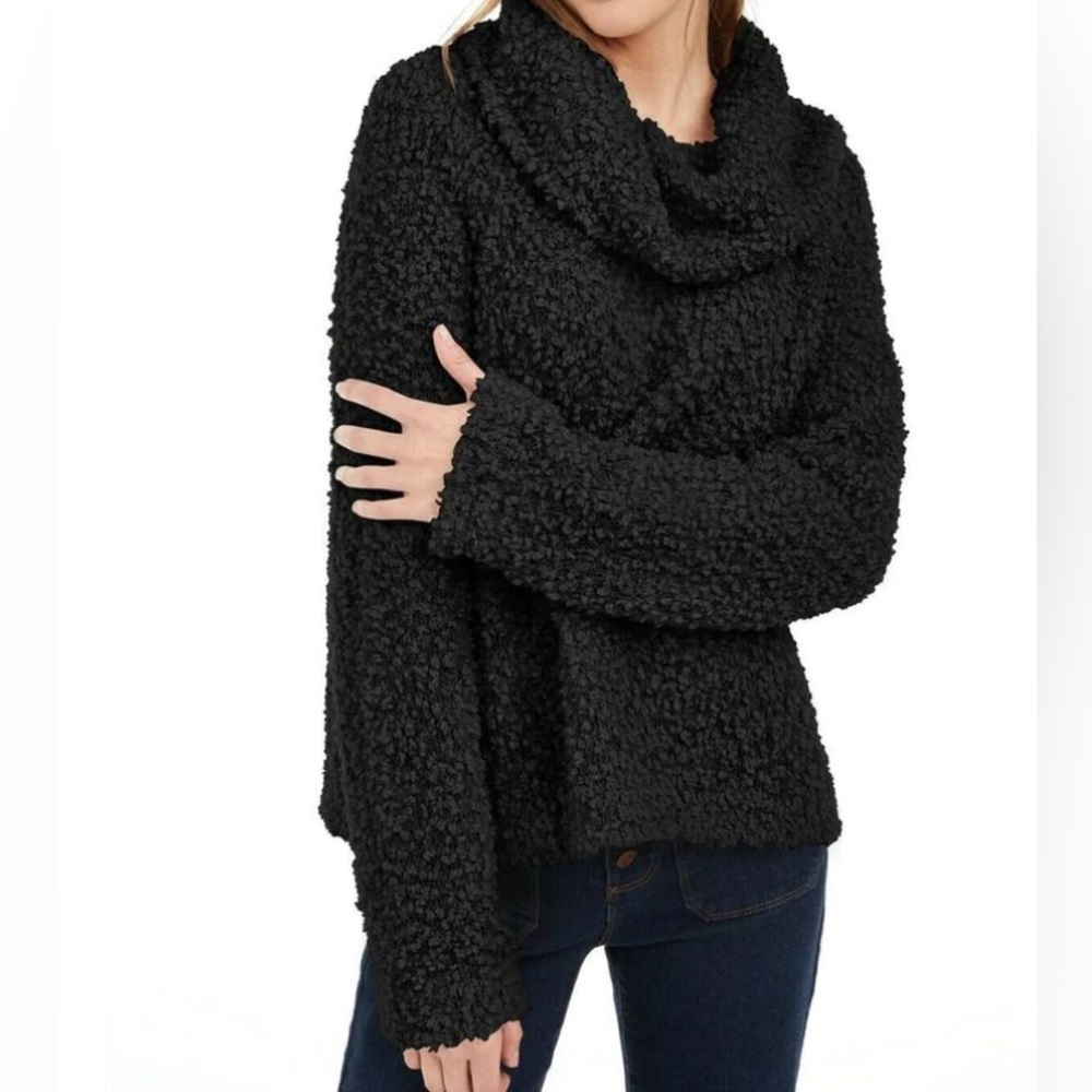 Hippie Rose Cowl Neck Sweater Black